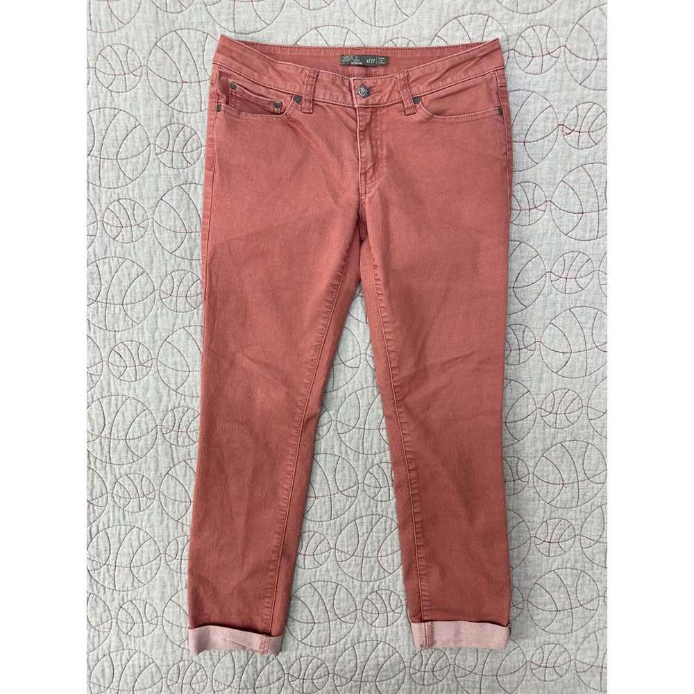 Prana Kara Jean Terracotta Slim Cuffed Low Rise / Womens 4